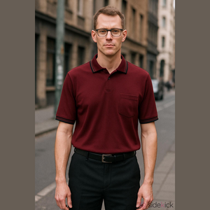 The Officials Choice Wine / Dark Maroon Polyester Polo Shirt